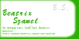 beatrix szamel business card